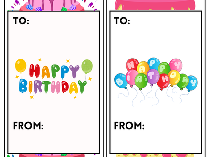Happy Birthday Extending Card Keeper