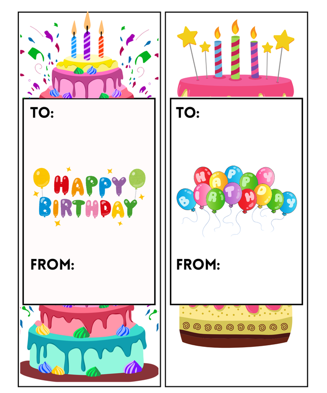 Happy Birthday Extending Card Keeper