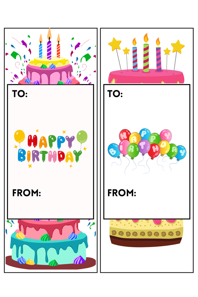 Happy Birthday Extending Card Keeper