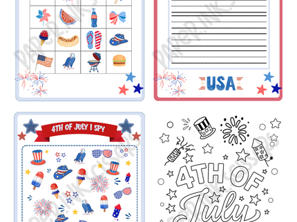 4th of July Activity and Coloring Book