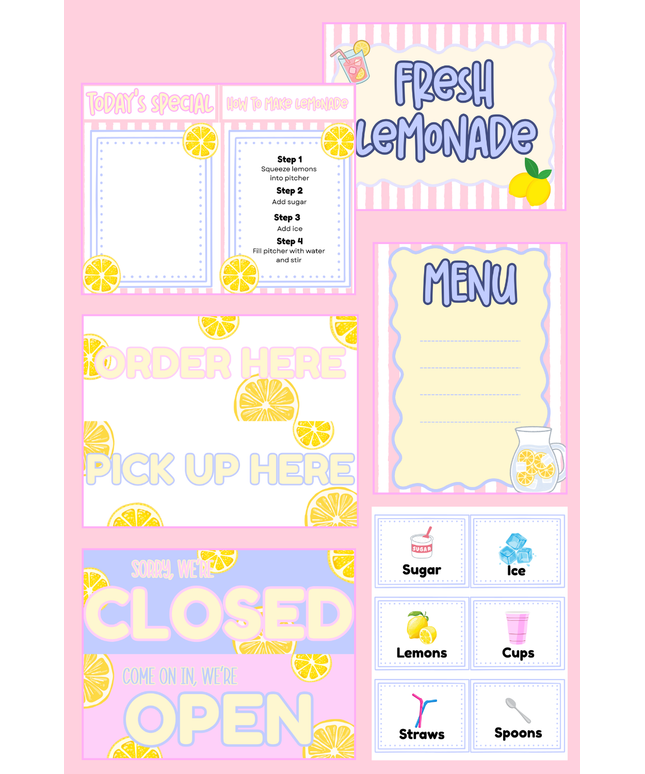 Dramatic Play Lemonade Stand