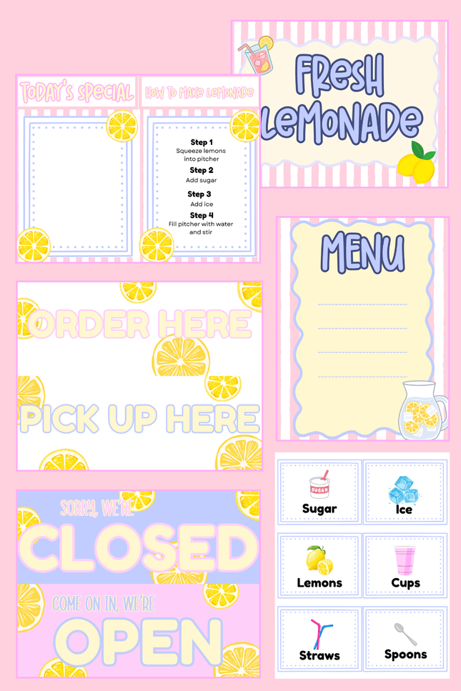 Dramatic Play Lemonade Stand