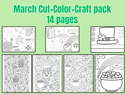March | Cut + Color + Craft | Classroom Printables