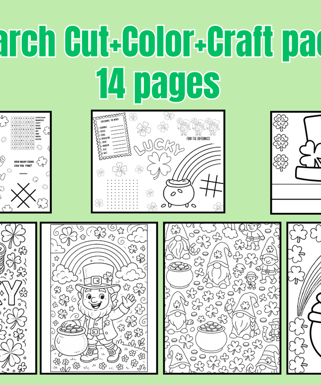 March | Cut + Color + Craft | Classroom Printables