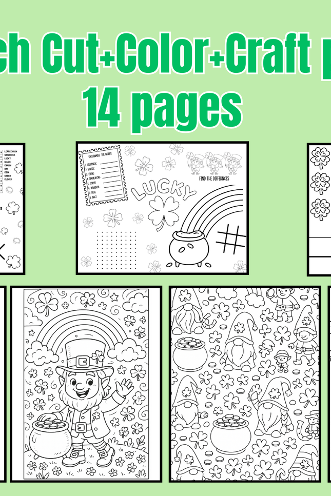 March | Cut + Color + Craft | Classroom Printables