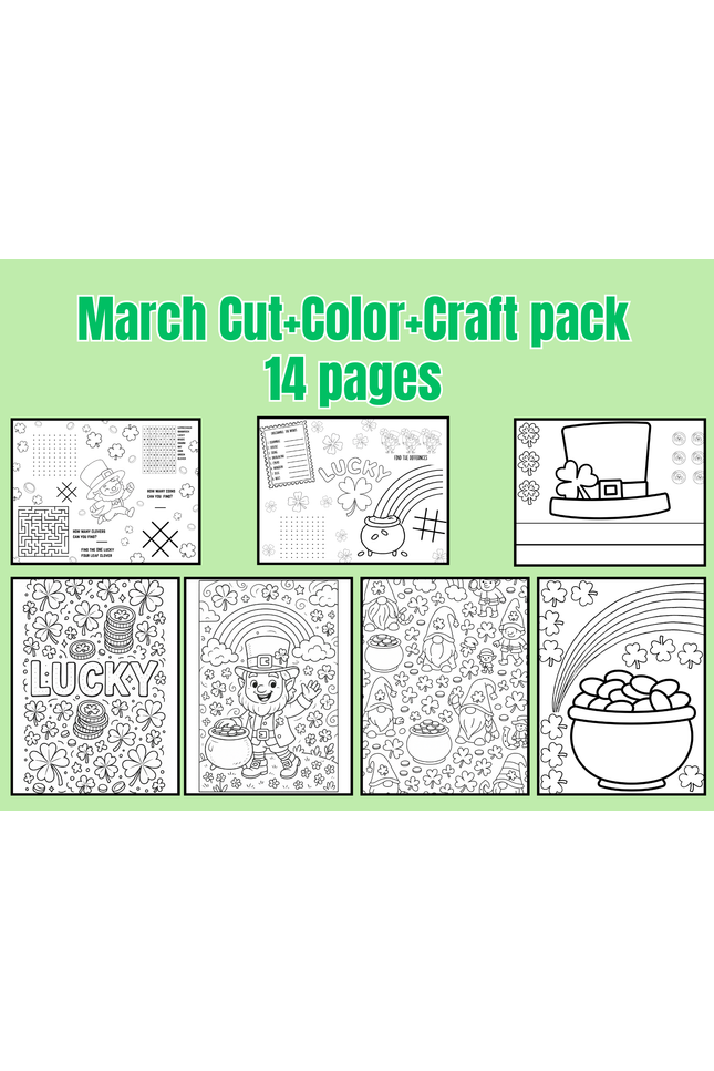 March | Cut + Color + Craft | Classroom Printables