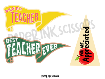 Teacher Appreciation Tags and Flags
