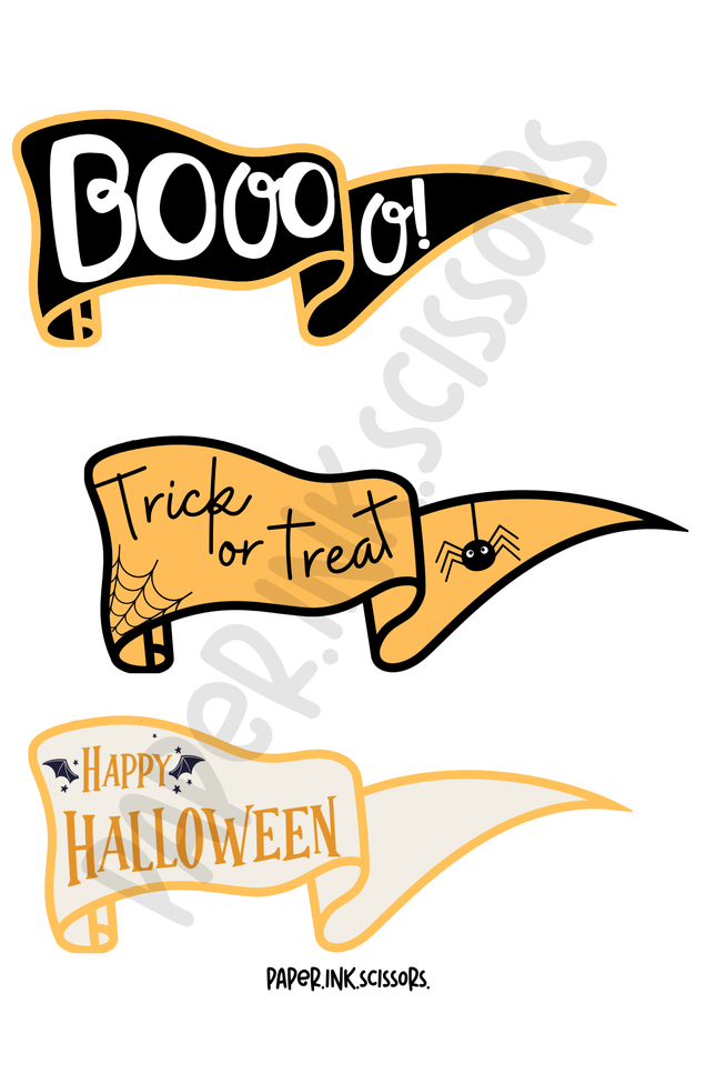 Boo Basket Tags and Flags