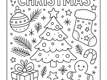 6 Pack Christmas Coloring Pages