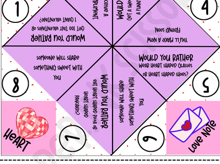 Valentine Fortune Teller/Cootie Catcher | Printable Valentine