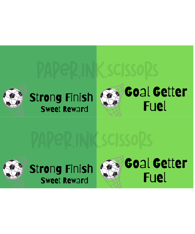 Soccer Snack Labels
