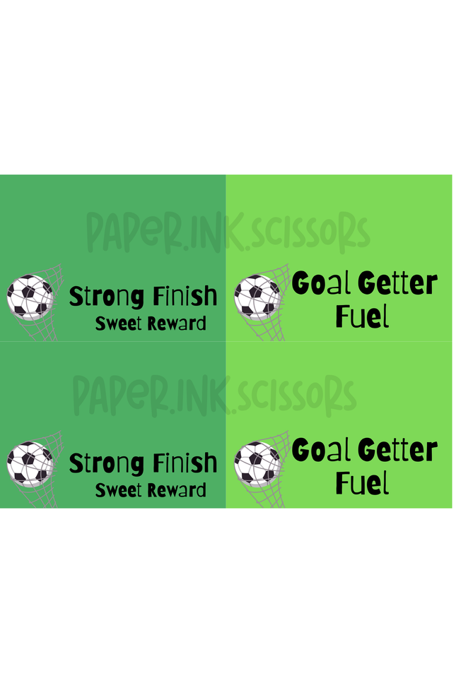 Soccer Snack Labels