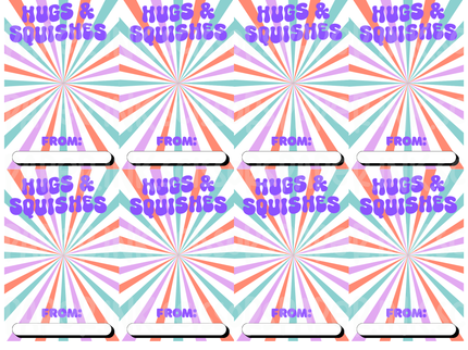 Hugs and Squishes | Printable Valentine
