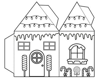 Cut + Color Gingerbread House
