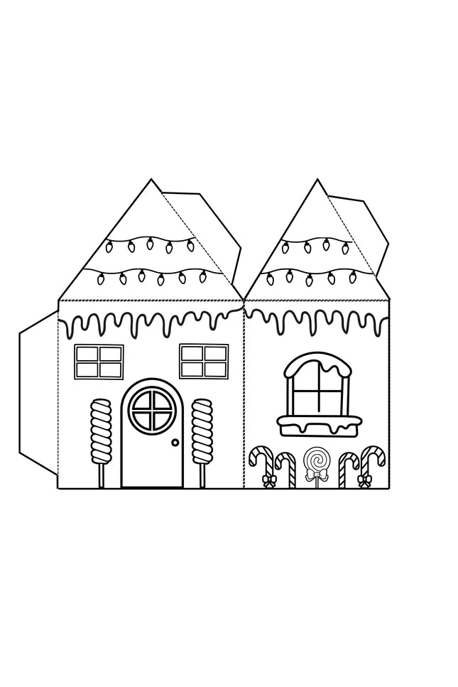 Cut + Color Gingerbread House