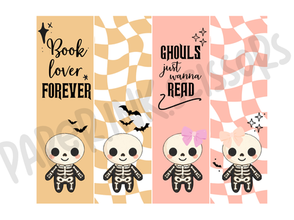 Skeleton and Ghost Bookmarks