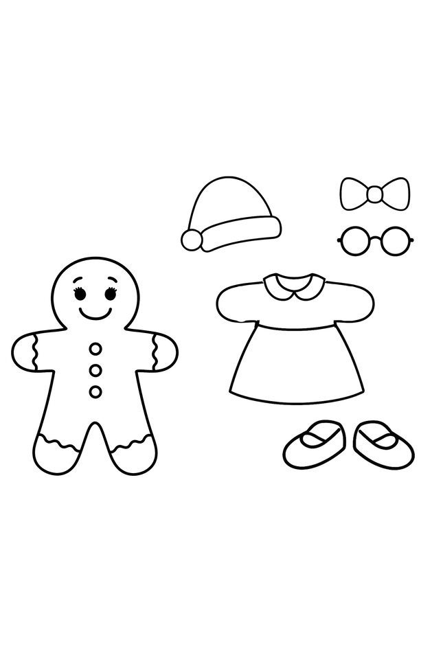 Gingerbread Man Cut and Color