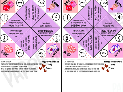 Valentine Fortune Teller/Cootie Catcher | Printable Valentine