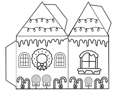 Cut + Color Gingerbread House