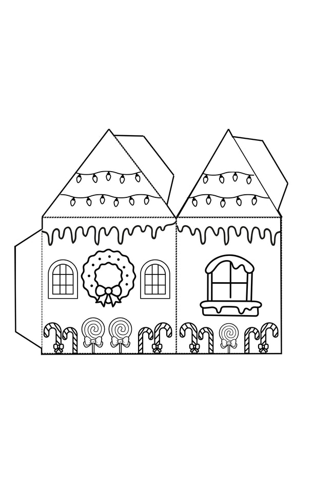 Cut + Color Gingerbread House