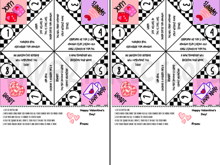 Valentine Fortune Teller cootie catcher | Printable Valentine