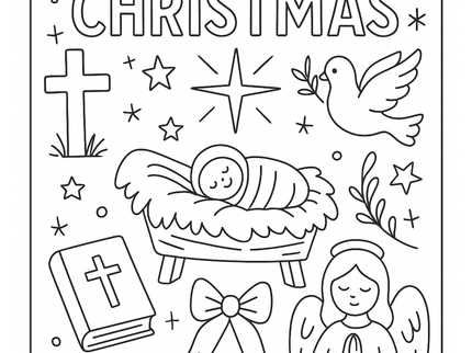 6 Pack Christmas Coloring Pages