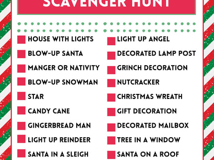 Christmas Lights Scavenger Hunt