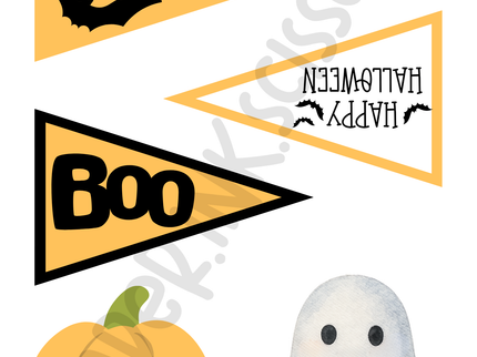 Boo Basket Tags and Flags