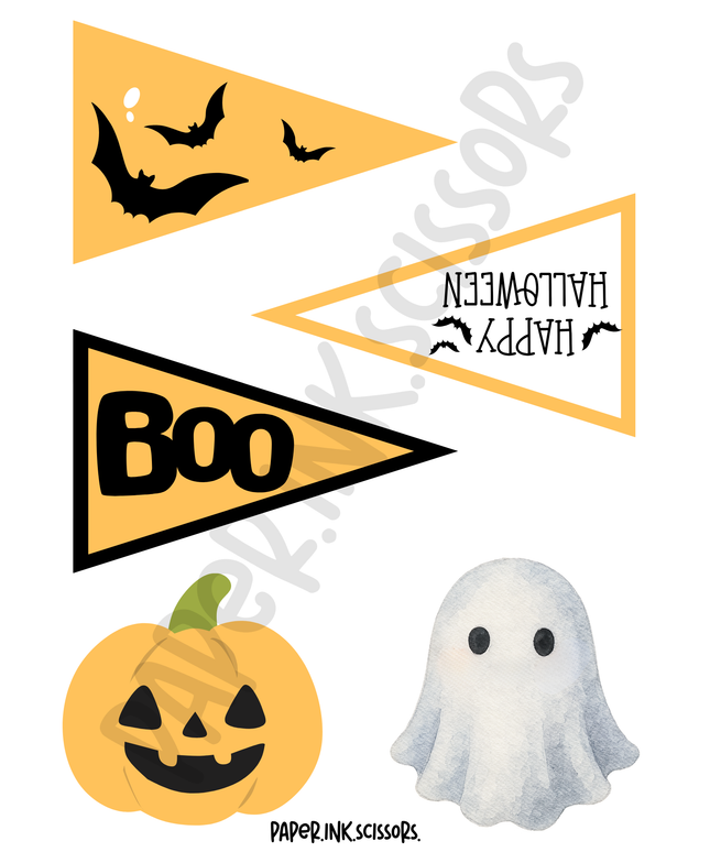 Boo Basket Tags and Flags