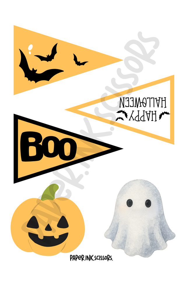 Boo Basket Tags and Flags