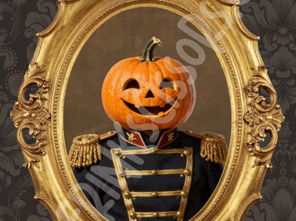 Halloween Wall Art _ Gothic Victorian Pumpkin Portraits