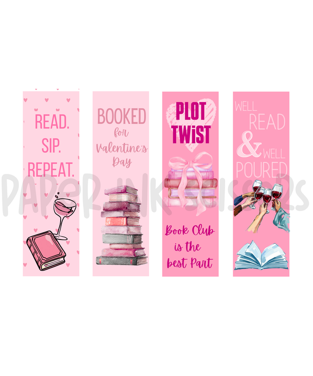 Book Club Bookmarks | Printable Bookmarks Valentine