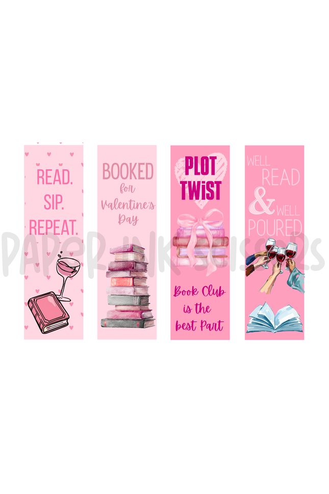 Book Club Bookmarks | Printable Bookmarks Valentine