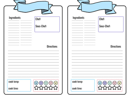 My Recipe Book - Print in color