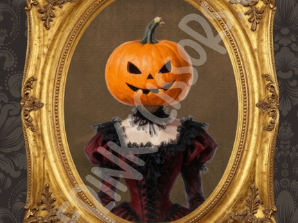 Halloween Wall Art _ Gothic Victorian Pumpkin Portraits