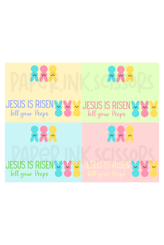 Tell Your Peeps Treat Bag Toppers and Tags