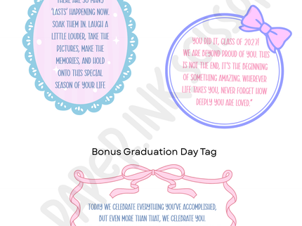 Class of 2027 Monthly Gift Tags