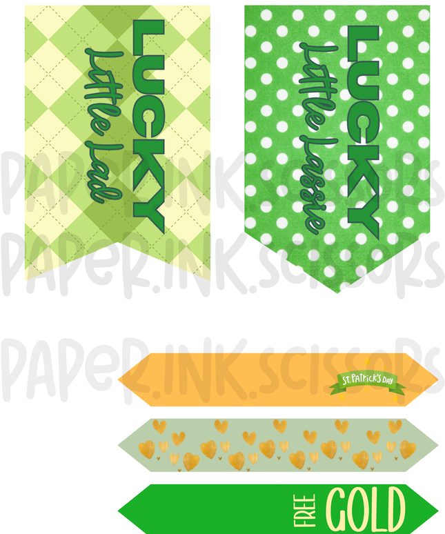 St. Patrick's Day Tags + Flags