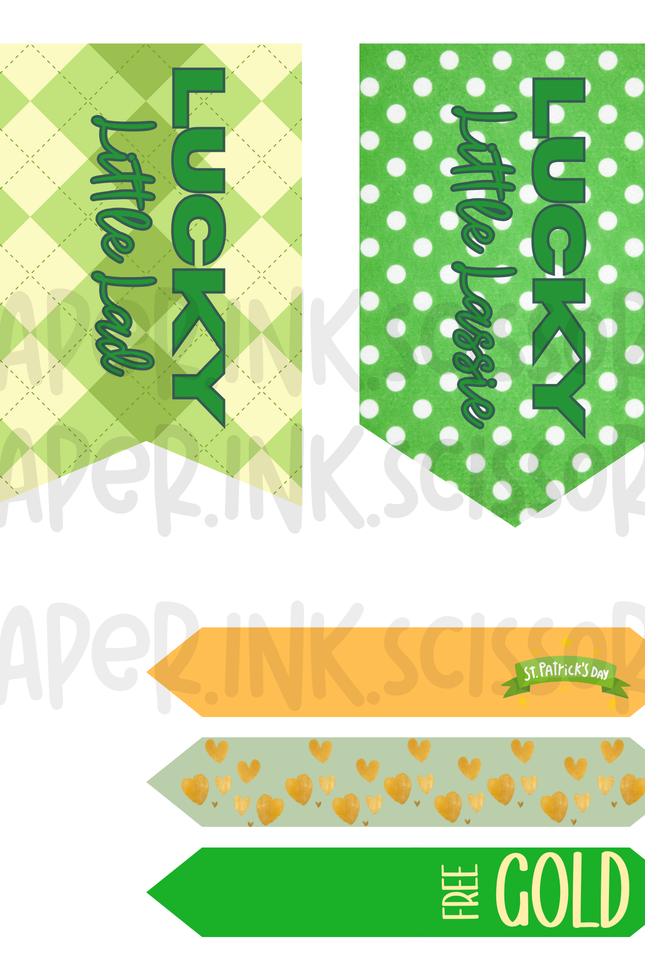 St. Patrick's Day Tags + Flags