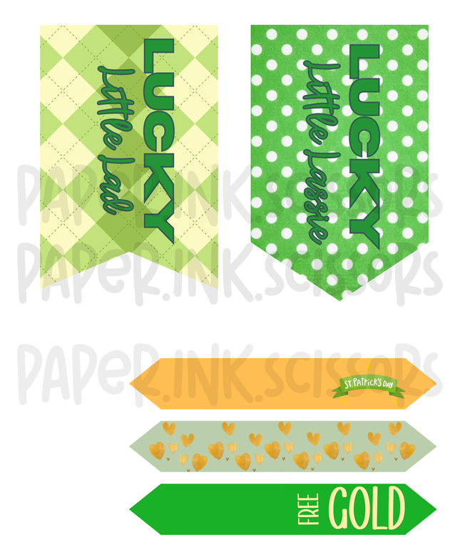 St. Patrick's Day Tags + Flags