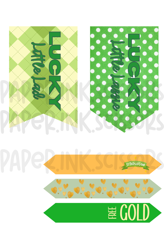 St. Patrick's Day Tags + Flags