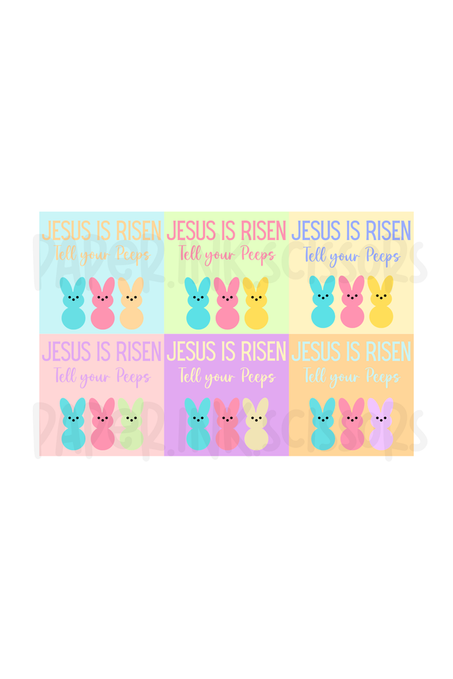 Tell Your Peeps Treat Bag Toppers and Tags