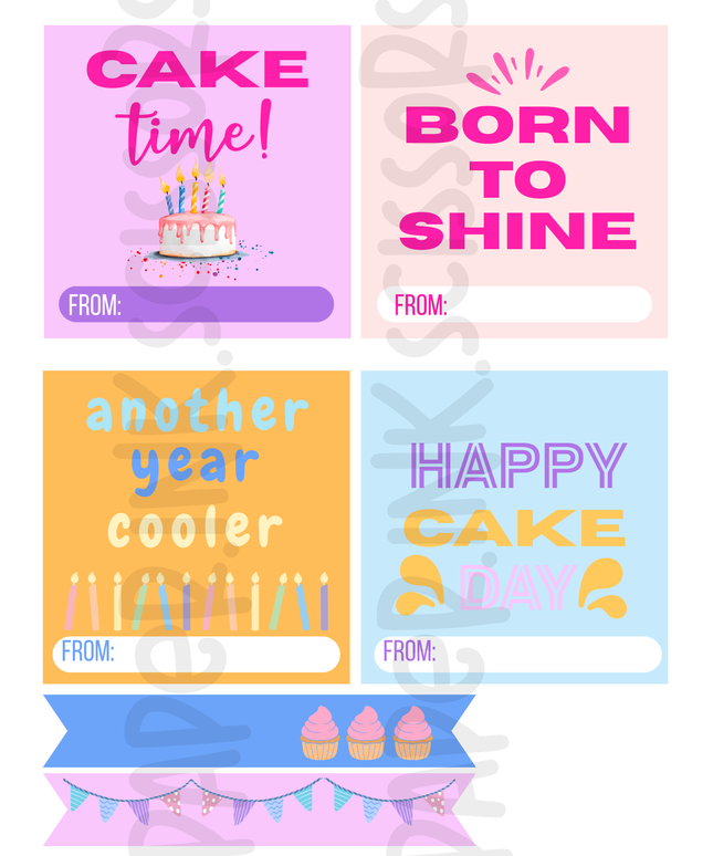 Classic Birthday Tags and Flags
