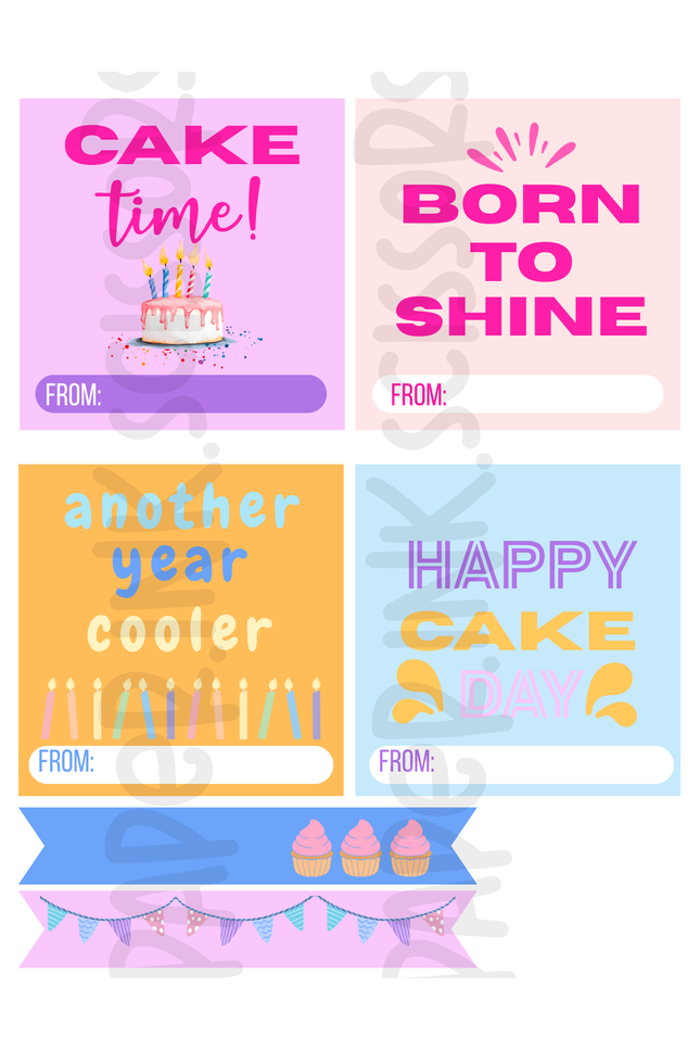 Classic Birthday Tags and Flags