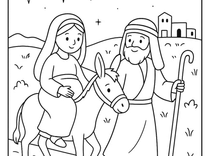 Christmas Christian Coloring 8 Pack