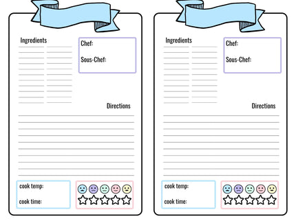 My Recipe Book - Print in color