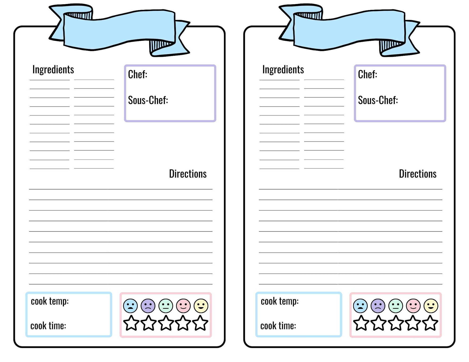 My Recipe Book - Print in color – paper.ink.scissors