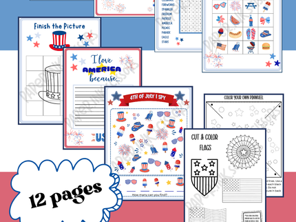 4th of July Activity and Coloring Book