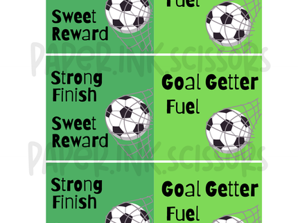 Soccer Snack Labels