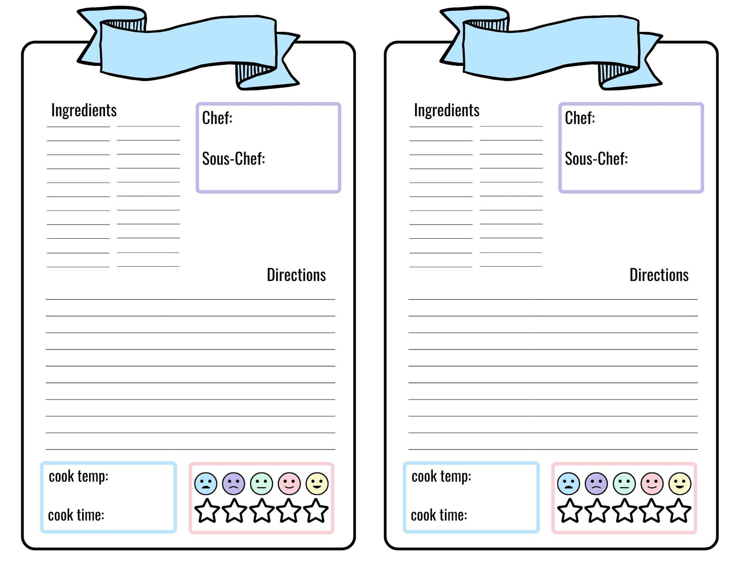 My Recipe Book - Print in color – paper.ink.scissors